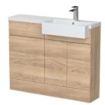1100mm Combination Unit & Right Hand Semi Recessed Basin