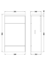 500mm Compact WC Unit & Polymarble Top - Image 4