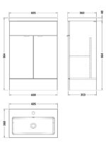 600mm Vanity Unit & Basin - Image 4