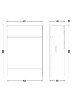 600mm WC Unit (255mm Deep) - Image 2