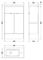 500mm Compact Vanity Unit & Basin - Image 2