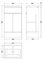 500mm Vanity Unit & Basin - Image 2