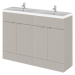 1200mm Floor Standing 4-Door Vanity & Double Basin