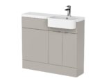 1000mm Combination Unit & Right Hand Semi Recessed Basin