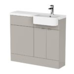 1000mm Combination Unit & Right Hand Semi Recessed Basin