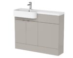 Hudson Reed Fusion 1100mm Combination Unit & Left Hand Semi Recessed Basin