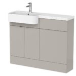 1100mm Combination Unit & Left Hand Semi Recessed Basin