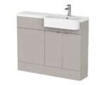 1100mm Combination Unit & Right Hand Semi Recessed Basin