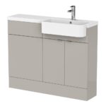 1100mm Combination Unit & Right Hand Semi Recessed Basin