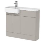1000mm Combination Unit & Left Hand Semi Recessed Basin