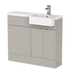 1000mm Combination Unit & Right Hand Semi Recessed Basin