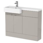 1100mm Combination Unit & Left Hand Semi Recessed Basin