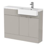 1100mm Combination Unit & Right Hand Semi Recessed Basin