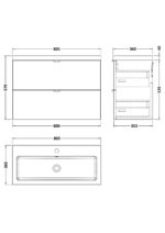 800mm Vanity Unit & Basin - Image 3