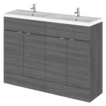 1200mm Vanity Unit & Double Ceramic Basin
