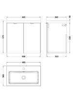 600mm Vanity Unit & Basin - Image 2
