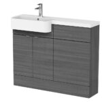 1100mm Combination Unit & Left Hand Semi Recessed Basin