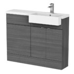 1100mm Combination Unit & Right Hand Semi Recessed Basin