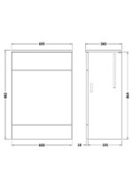 600mm WC Unit & Co-ordinating Top - Image 2