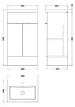 500mm Vanity Unit & Basin - Image 3