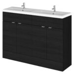 1200mm Vanity Unit & Double Ceramic Basin