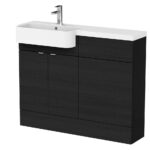 1100mm Combination Unit & Left Hand Semi Recessed Basin