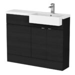 1100mm Combination Unit & Right Hand Semi Recessed Basin