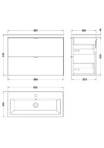 800mm Vanity Unit & Ceramic Basin - Image 2