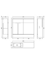 1000mm Combination Vanity & WC Compact - Image 2