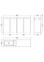 1000mm Combination Vanity Compact - Image 2