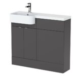 1000mm Combination Unit & Left Hand Semi Recessed Basin