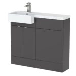 1000mm Combination Unit & Left Hand Semi Recessed Basin