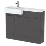 1100mm Combination Unit & Left Hand Semi Recessed Basin