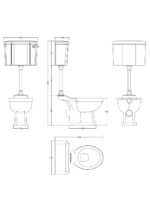 Mid Level Pan, Cistern and Flush Pipe Kit - Image 2