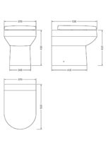 Hudson Reed Back to Wall Pan & Seat - Image 2