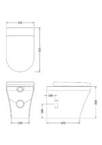 Hudson Reed Luna Back to Wall Pan & Seat - Image 3