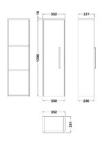 Hudson Reed Solar Wall Hung 350mm Tall Unit - Image 2
