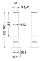 Bath Legs With Adjustable Shrouds - Image 2