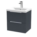 500mm Wall Hung 2 Drawer Vanity & Basin 1
