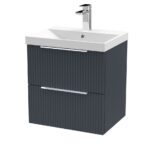 500mm Wall Hung 2 Drawer Vanity & Basin 3