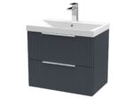 Hudson Reed Fluted 600mm Wall Hung 2 Drawer Vanity & Basin 3