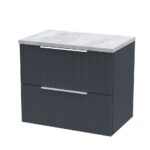 600mm Wall Hung 2 Drawer Vanity & Laminate Top