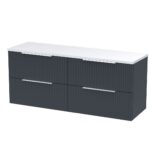 1200 Wall Hung 4-Drawer Vanity & Laminate Worktop