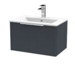 600mm Wall Hung Single Drawer Vanity & Basin 2