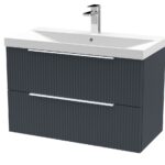 800mm Wall Hung 2 Drawer Vanity & Basin 3