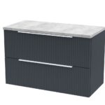 800mm Wall Hung 2 Drawer Vanity & Laminate Top