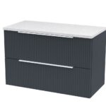 800mm Wall Hung 2 Drawer Vanity & Laminate Top
