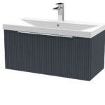 800mm Wall Hung Single Drawer Vanity & Basin 3