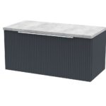 800mm Wall Hung Single Drawer Vanity & Laminate Top