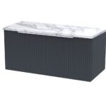 800mm Wall Hung Single Drawer Vanity & Laminate Worktop